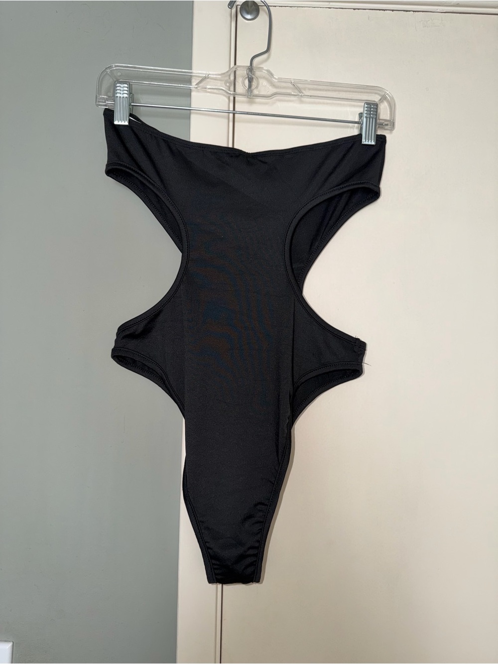 SHEIN Black Bodysuit with Side Cutouts